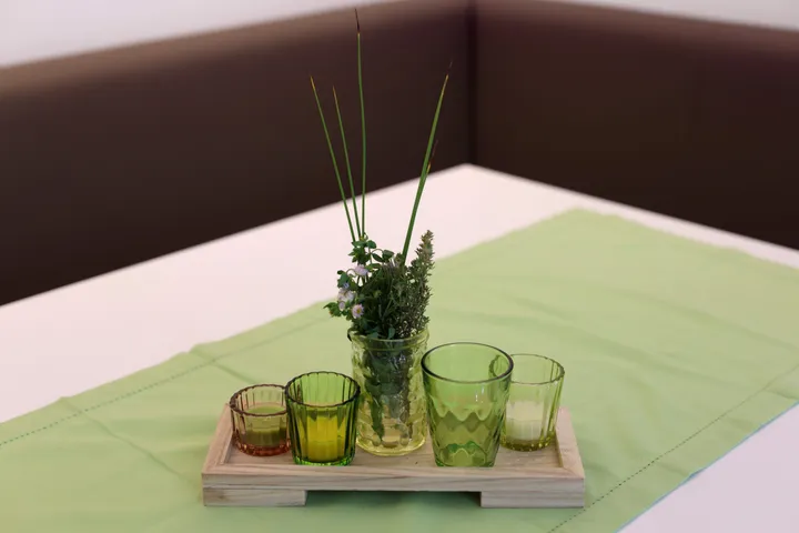 Table decoration at the dining area, close up